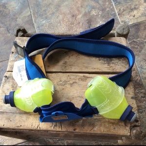 Nathan Blue Speed hydration belt, one handed access flasks, NWT